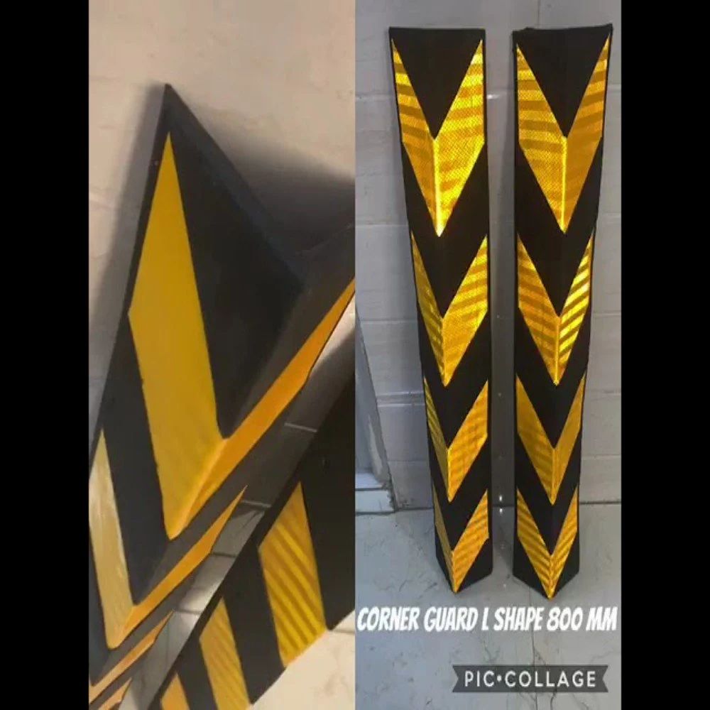 Multicolor Zebra Reflective Rubber Pillar Corner Guards, For Traffic, Size: Normal
