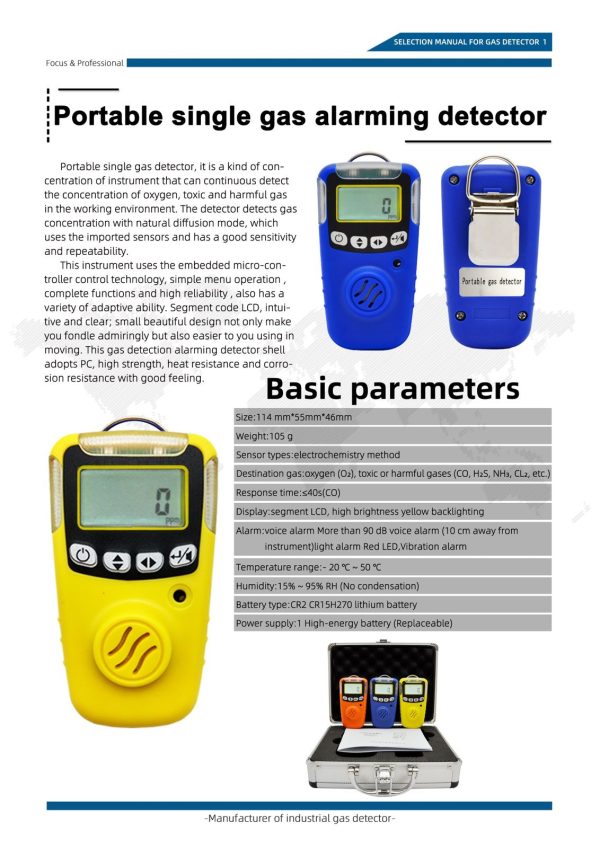 Portable Oxygen Gas / Single Gas Alarming Detector - Image 4